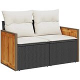 vidaXL 7-dijelni set vrtnih sofa od poliratana s jastucima crni | shoptok.hr
