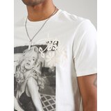 Guess Majica pijesak / siva / crna / bijela | shoptok.hr