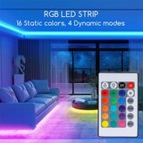 Aigostar led rgb prigušiva traka 5m LED/24W/12/230V IP65 + daljinski upravljač | Eponuda.com