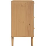  Ladičar SENJA izgled ratana smeđi 80x40x80 cm masivna borovina | shoptok.hr