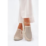 EVENTO Boto Women's Platform Slip-Ons With Zipper Gold Leanae | Shoptok.si