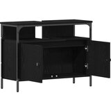  Omara za umivalnik Črno hrast 80x30x60 cm Izdelano iz vezanega lesa | Shoptok.si