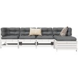  5-dijelni set vrtnih sofa bijeli od masivne borovine | shoptok.hr