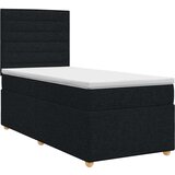  Boxspring krevet s madracem Crna 100 x 200 cm Tkanina Slike