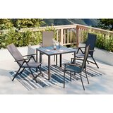 Ambia Garden VRTNA MIZA kovina, umetna masa siva, temno siva | Shoptok.si