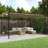  Pergola s pomičnim krovom smeđesiva 395x292x230 cm Cijene