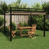 vidaXL Vrtni paviljon z zložljivo streho tape 3x3 m aluminij u