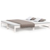  Dnevni ležaj na izvlačenje bijeli 2x(90x200)cm masivna borovina | shoptok.hr