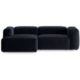Cosmopolitan Design Temno modra kotna sedežna garnitura (levi kot/z ležalnikom) Bergano – | Shoptok.si