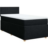 vidaXL Box spring postelja z vzmetnico črna 80x200 cm blago | Shoptok.si