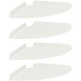  Lebdeća polica s policom s pohranom 4 pcs Bijeli 24 x 24 x 2 cm | Eponuda.ba