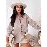 DStreet Koszula damska oversize BLISS beżowa | shoptok.hr
