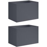  Vrtna saksija 2 kom. Antracit 60 x 40 x 40 cm Čelična vrata | shoptok.hr