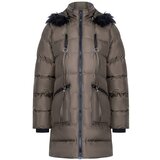 Dewberry Z6763 LADY COAT-DARK KHAKI cene