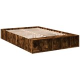  Posteljni okvir dimljeni hrast 135x190 cm inženirski les | Shoptok.si