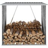 vidaXL vrtna lopa za drva pocinkano jeklo 163x83x154 cm sive barve Cene