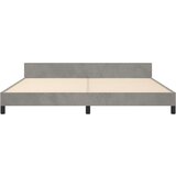  Posteljni okvir z vzglavjem svetlo siv 200x200 cm žamet, (20907381) | Shoptok.si