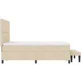  Posteljni okvir z vzmetnico Set 2 Bež Tkanina 140 x 200 cm, (22067397) | Shoptok.si