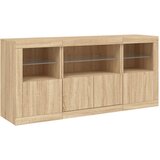  Komoda s LED svjetlima boja hrasta sonome 142,5x37x67 cm | shoptok.hr