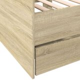 vidaXL Dnevna postelja s predali sonoma hrast 90x200 cm inženirski les | Shoptok.si