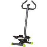 HOMCOM Stepper z ročaji in LCD-monitorjem, nedrsečimi pedali ter okvirjem iz jekla in ABS, 55x44x108 cm, siva in zelena, (20755506) | Shoptok.si
