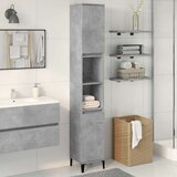vidaXL Kopalniška omarica betonsko siva 30x30x190 cm inženirski les | Shoptok.si