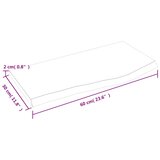  Kupaonska radna ploča tamnosmeđa 60x30x2 cm tretirano drvo | shoptok.hr
