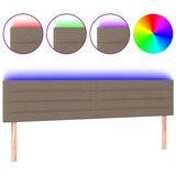  LED uzglavlje smeđesivo 160x5x78/88 cm od tkanine | shoptok.hr