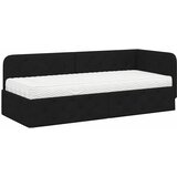  Kutni okvir kreveta Crna 80 x 200 cm tkanina | shoptok.hr