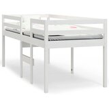  Visoki krevet bijeli 75 x 190 cm od masivne borovine | shoptok.hr