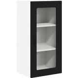 vidaXL Stenska kuhinjska omarica s polico 2 pcs Črna 40 x 31 x 80 cm | Shoptok.si