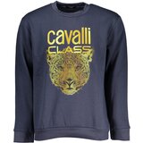 Cavalli Class MEN&#39;S BLUE ZIPLESS SWEATSHIRT | Shoptok.si