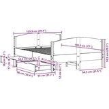 vidaXL Okvir kreveta bez madraca 120 x 190 cm od masivne borovine | shoptok.hr