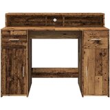  Radni stol s LED svjetlima boja starog drva 120x55x91 cm drveni | shoptok.hr
