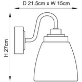  Endon 77088-Zidno svetlo za kupatilo ASHBURY 1xE14/4W/230V IP44 sjajni hrom | Eponuda.com
