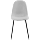 Bessagi Home stol lio, svetlo siva, žamet | Shoptok.si