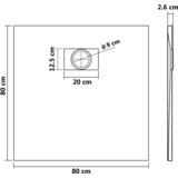 Kada za tuš SMC bijela 80 x 80 cm | shoptok.hr