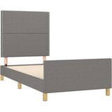 Okvir za krevet s uzglavljem tamnosivi 80x200 cm od tkanine | shoptok.hr