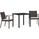  Set od 2 Smeđa PE ratan 2-Sjedala Izdržljivo Vanjska Stolica | shoptok.hr