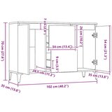  Komoda boja hrasta sonome 102 x 35 x 70 cm konstruirano drvo | shoptok.hr