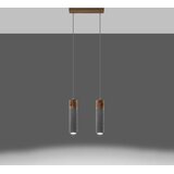  Sollux SL.0966 - Luster na sajli ZANE 2xGU10/40W/230V beton/drvo | Eponuda.com