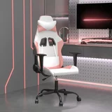  Igraća stolica bijelo-ružičasta od umjetne kože