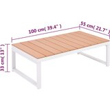  4-Dijelna vrtna garnitura s jastucima od aluminija i WPC-a | shoptok.hr
