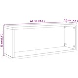 vidaXL Zidne kockaste police 6 kom Staro drvo 60x15x23 cm | shoptok.hr