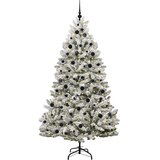  Umjetno božićno drvce Zelena i bijela 210 cm PVC i metal | Eponuda.com