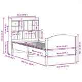 vidaXL Knjižna postelja brez ležišča vošč. rjava 90x200 cm borovina | Shoptok.si