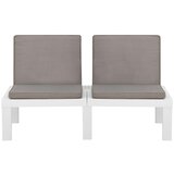 The Living Store Vrtna klop z blazino plastika bela - Klop Za Počivanje, (21461369) | Shoptok.si