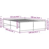 vidaXL Posteljni okvir siva sonoma 120x190 cm inženirski les in kovina, (21128131) | Shoptok.si