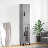 vidaXL Visoka omara betonsko siva 34,5x34x180 cm inženirski les | Shoptok.si