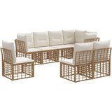  Set vanjskih sofa Prirodna Poliester - Prirodna bez stola | shoptok.hr